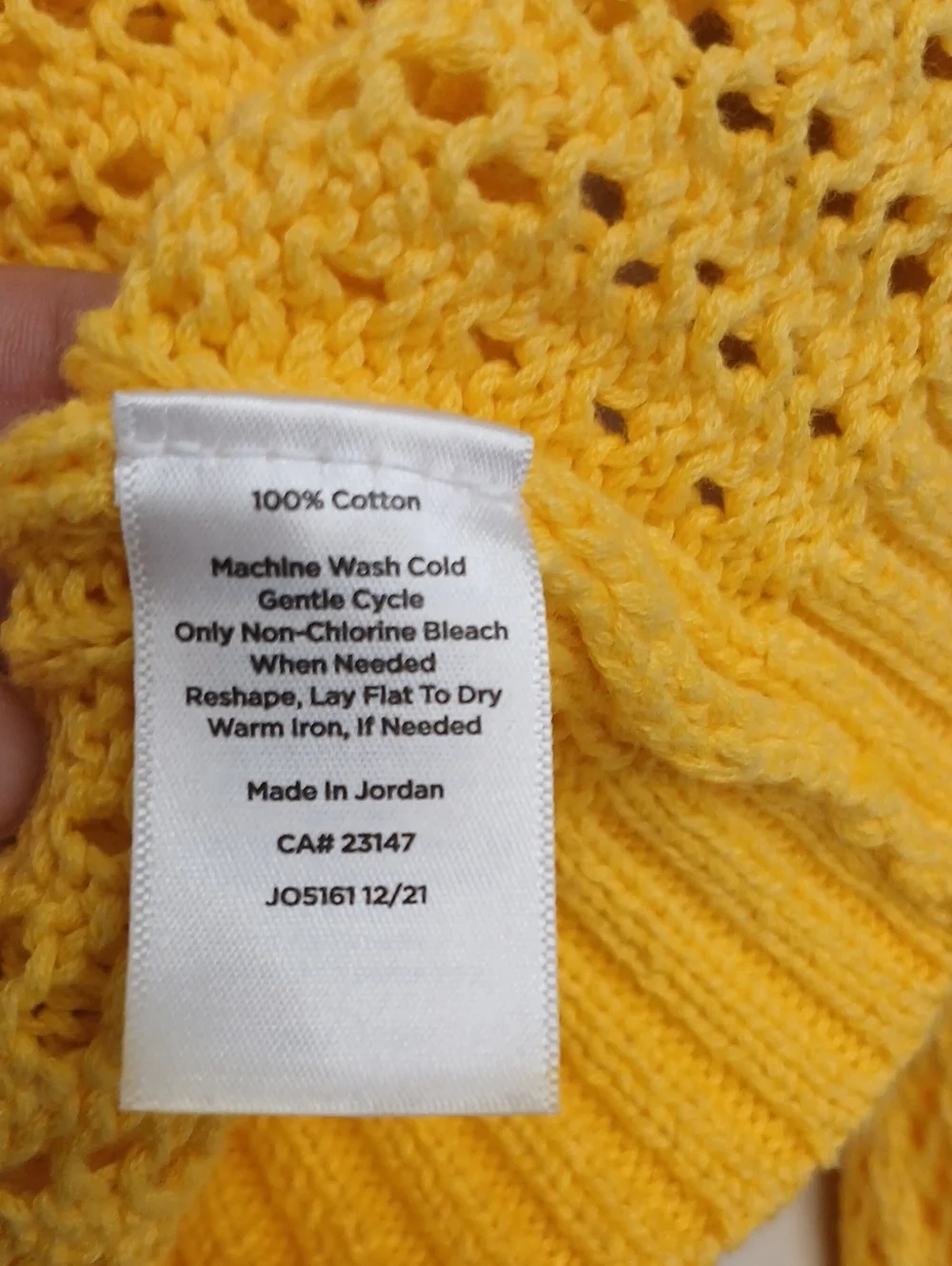 Talbots Petite Yellow Knit Top